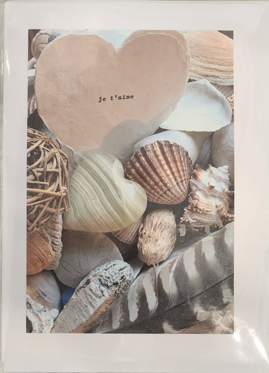 BARBSCARDS HAPPY VALENTINES DAY COLLECTION: JE T'AIME SHELLS