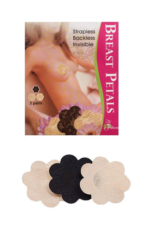 ANEMONE BREAST PETALS NIPPLE COVERS PACK OF 3 ASSORTED COLORS