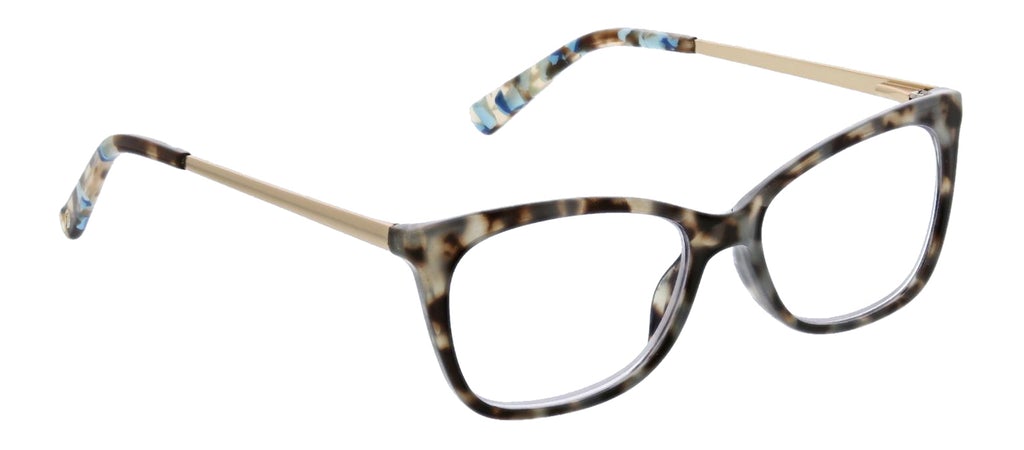 PEEPERS READING GLASSES SEE THE BEAUTY BLUE LIGHT GRAY TORTOISE
