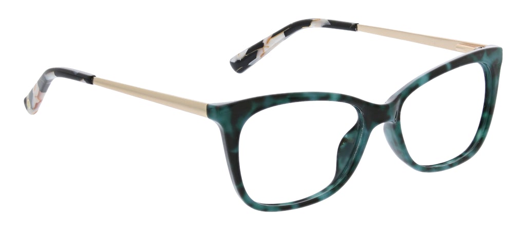 PEEPERS READING GLASSES SEE THE BEAUTY BLUE LIGHT GREEN TORTOISE
