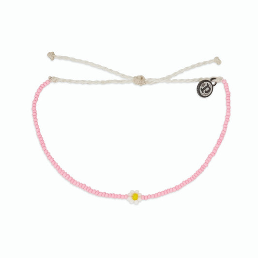 PURA VIDA SPRING DAISY SEED BRACELET PINK