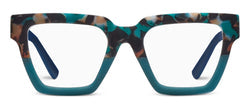 PEEPERS READING GLASSES BLUE LIGHT TAKE A BOW TEAL BOTANICAL TEAL