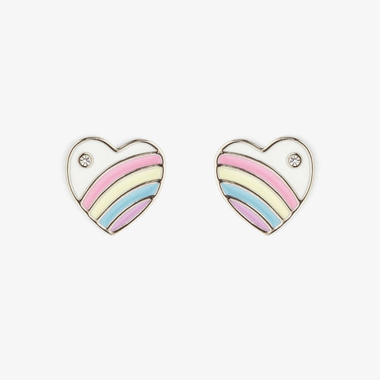 PURA VIDA PASTEL VINTAGE HEART STUD EARRINGS
