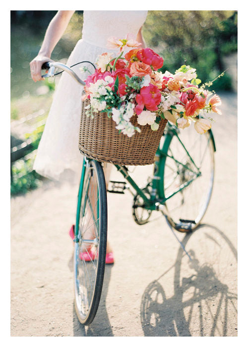 PALM PRESS GREETING CARDS BICYCLE FLOWERS