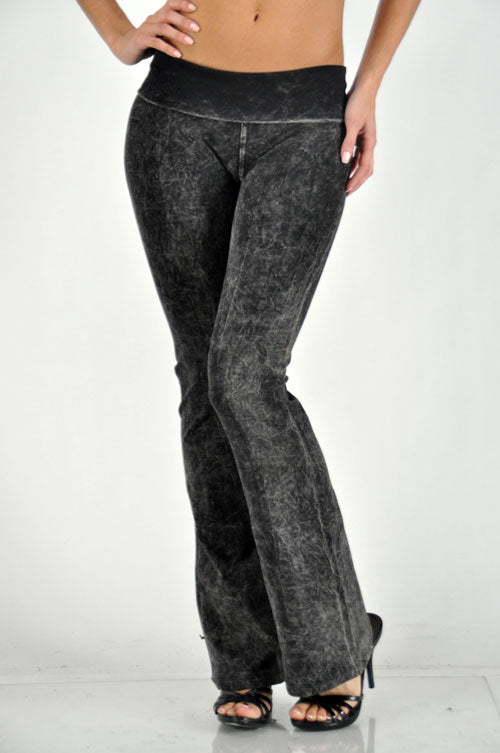 T-Party Fold Over Mineral Washed Yoga Pants CJ7477