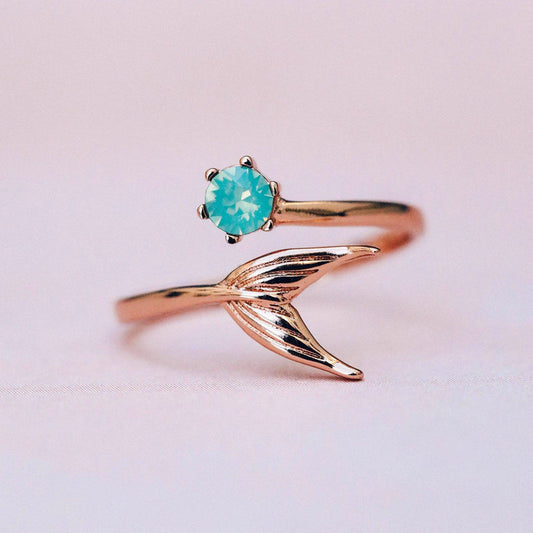 PURA VIDA DISNEY MERMAID FIN RING ROSE GOLD