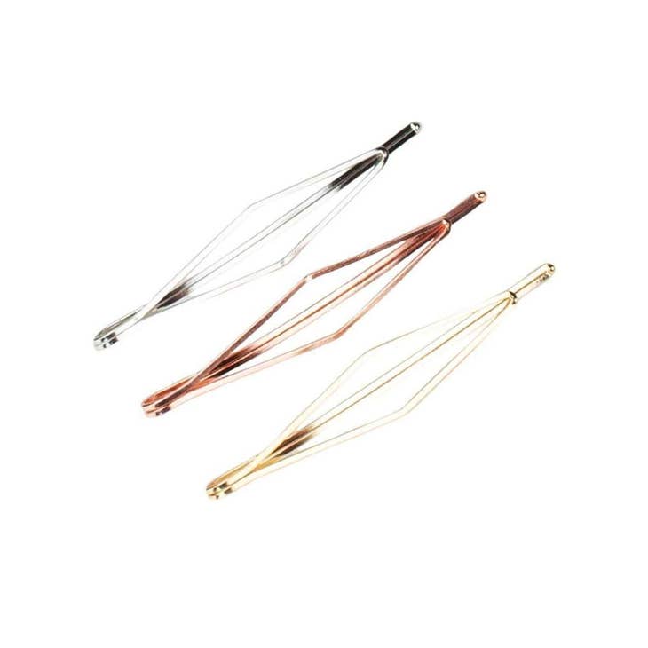 KITSCH LONG DIAMOND METAL BOBBY PINS