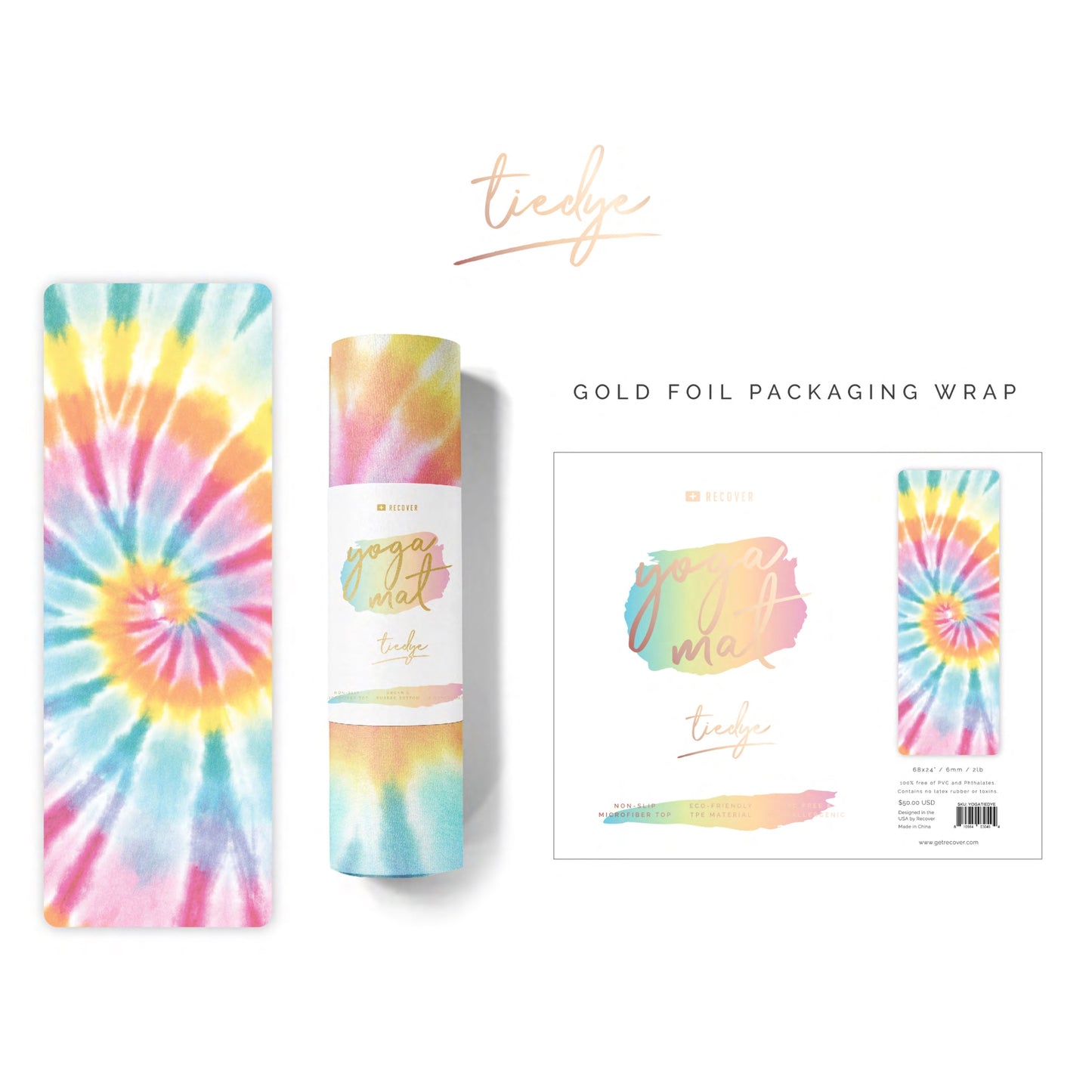 RECOVER LUXE YOGA MAT-TIE DYE