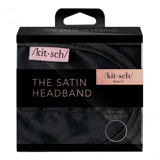 KITSCH SATIN SLEEP HEADBAND- BLACK