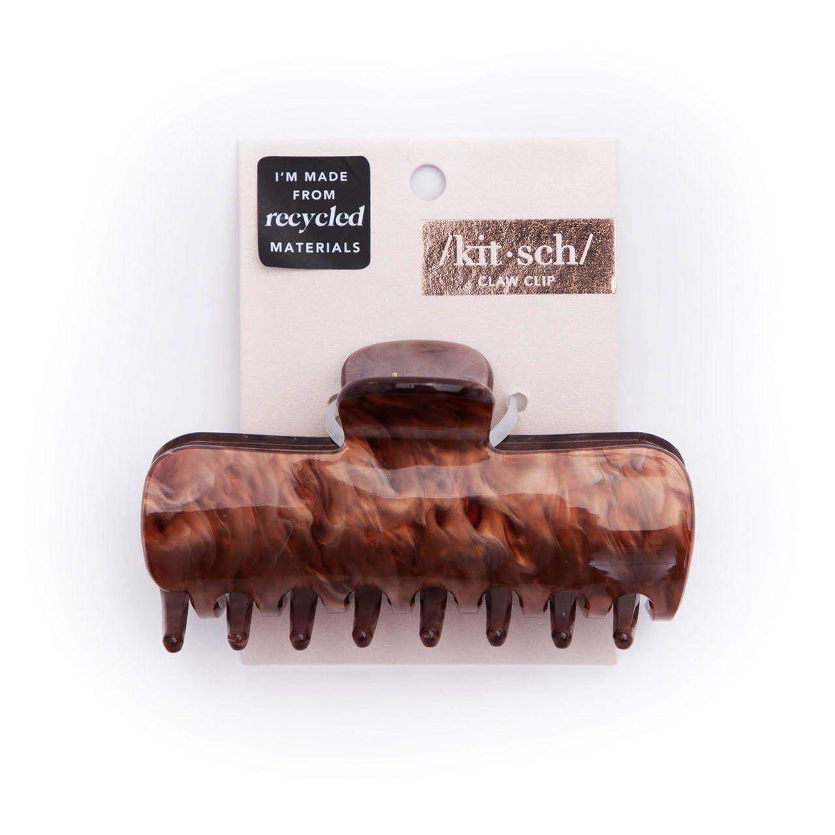 KITSCH ECO-FRIENDLY MARBLE CLAW CLIP- BRUNETTE
