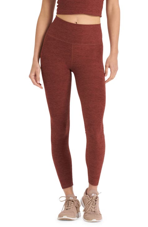 SALE BEYOND YOGA SPACEDYE OUT OF POCKET HIGH WAISTED MIDI LEGGING PORT WINE-RUBY