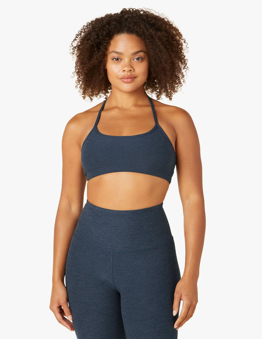 BEYOND YOGA SPACE DYE SLIM RACERBACK BRA NOCTURNAL NAVY
