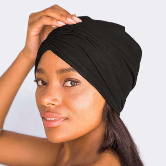 KITSCH SATIN LINED SLEEP BEANIE BLACK Sleep Beanie with Satin Lining - Black