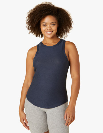 BEYOND YOGA FEATHERWEIGHT KEEP IT MOVING TANK NOCTURNAL NAVY
