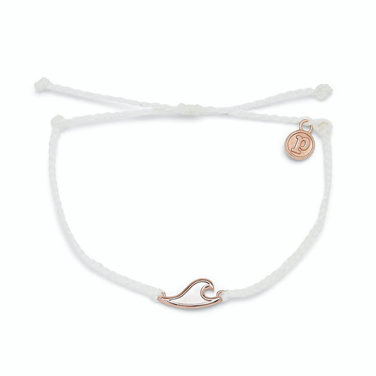 PURA VIDA WAVE MOTHER OF PEARL  ROSE GOLD BRACELET WHITE/ROSE GOLD