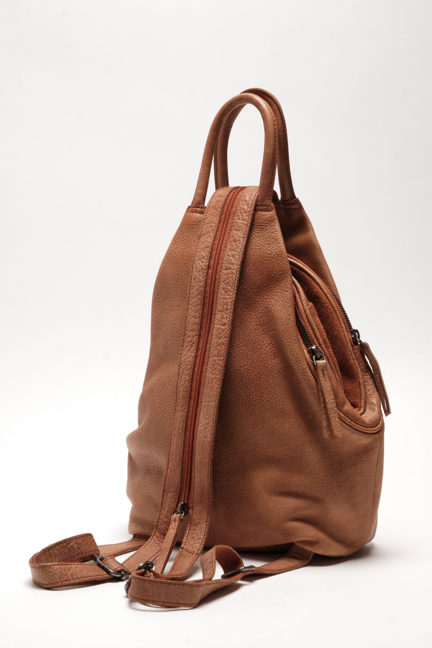 FREE PEOPLE WE THE FREE SOHO CONVERTIBLE TOTE BAG DISTRESSED BROWN