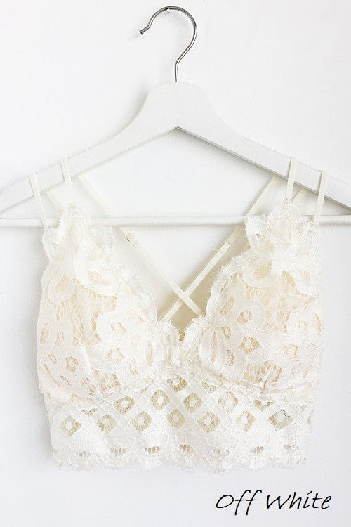 ANEMONE ELISE LACE BRALETTE OFF WHITE
