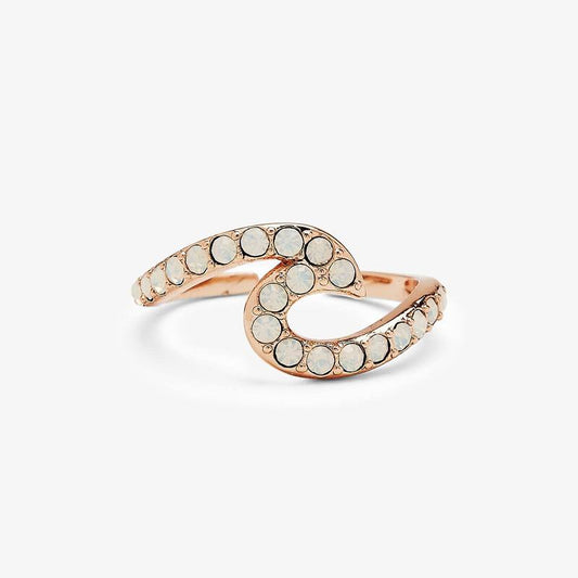 PURA VIDA STONE WAVE TOE RING ROSE GOLD