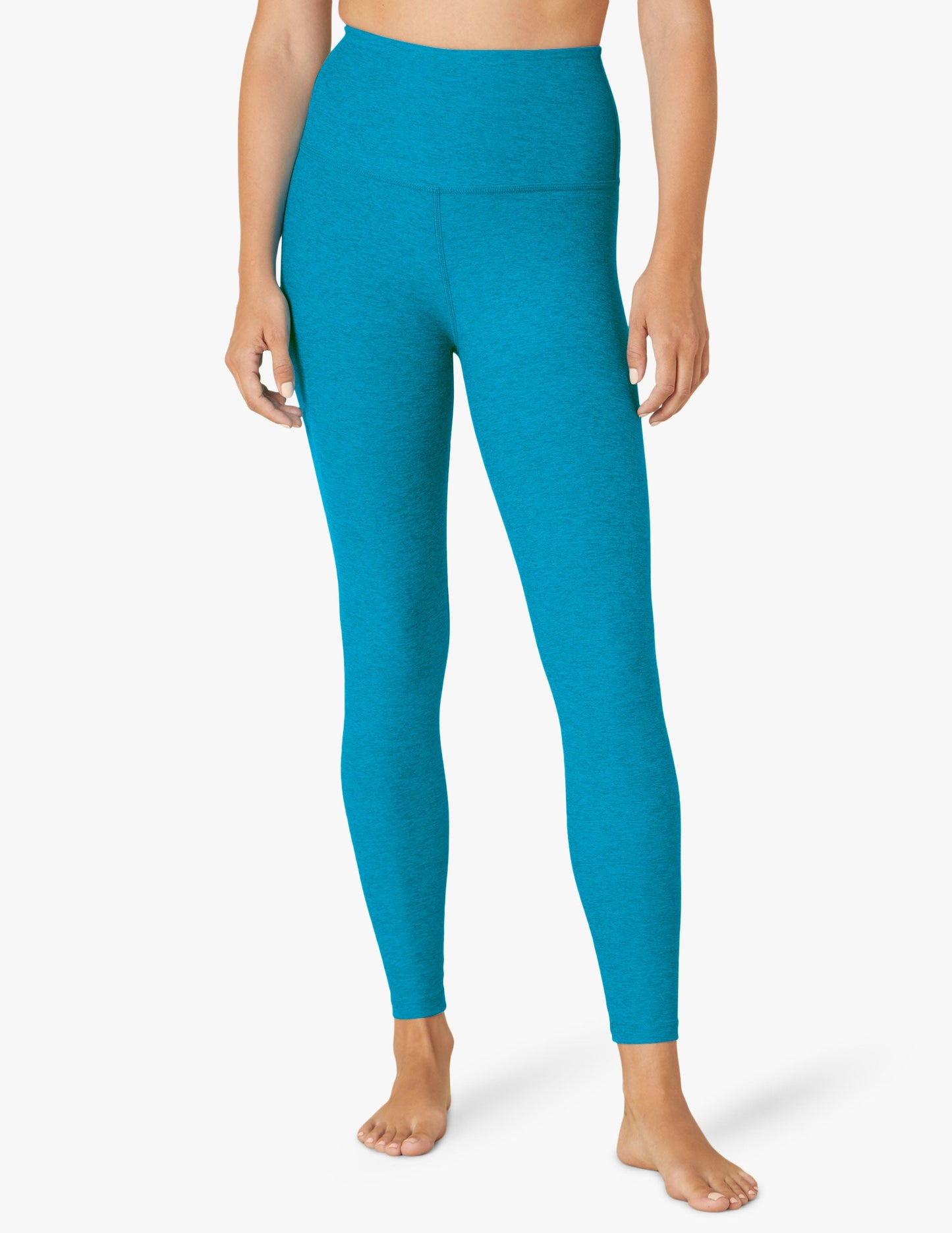 BEYOND YOGA CAUGHT IN THE MIDI HIGH WAISTED LEGGING BLUE GLOW HEATHER