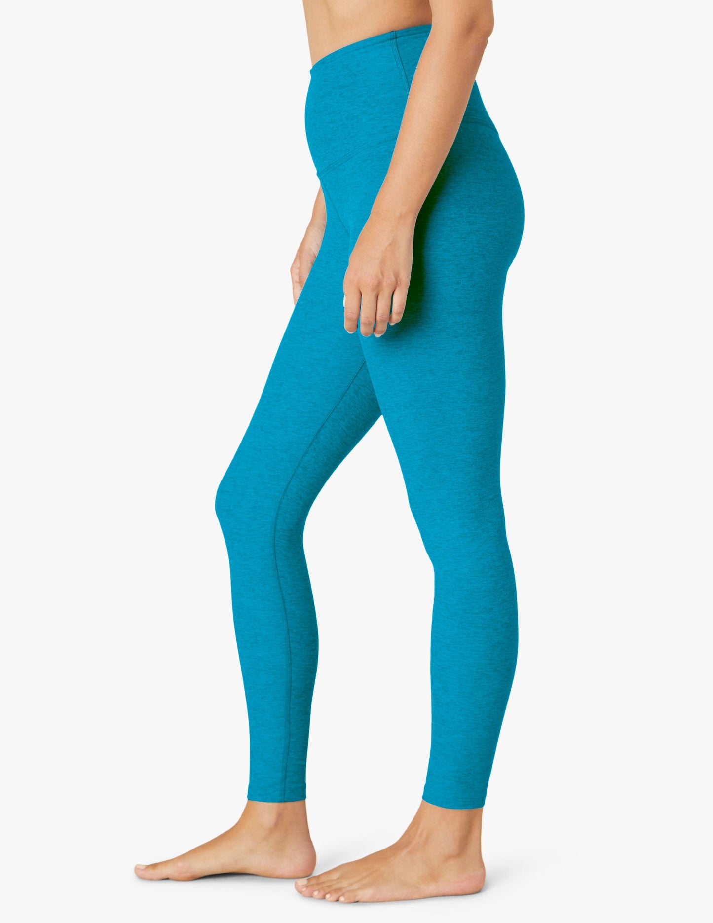 BEYOND YOGA CAUGHT IN THE MIDI HIGH WAISTED LEGGING BLUE GLOW HEATHER
