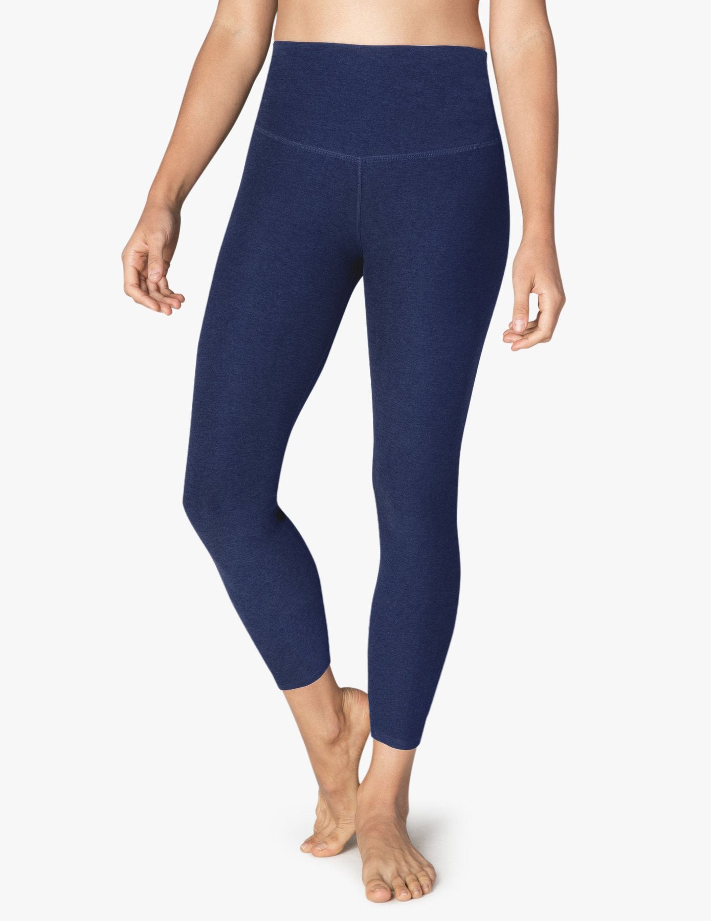 BEYOND YOGA SPACEDYE CAUGHT IN THE MIDI HIGH WAISTED LEGGING NOCTURNAL NAVY