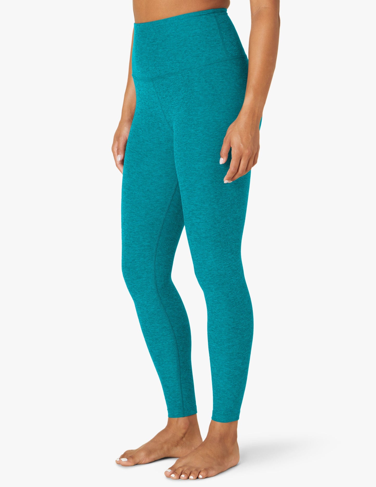 BEYOND YOGA CAUGHT IN THE MIDI HIGH WAISTED LEGGING PEACOCK BLUE HEATHER