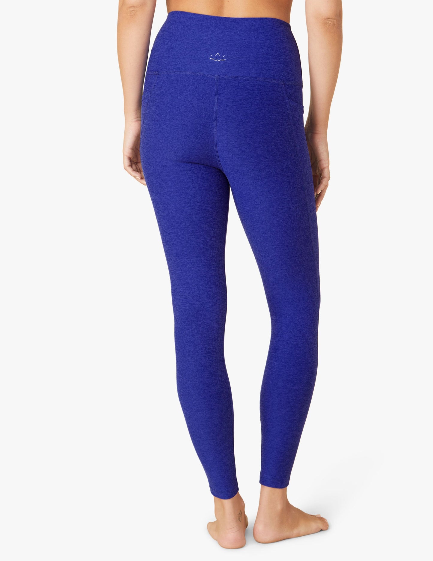 BEYOND YOGA OUT OF POCKET MIDI HIGH WAISTED LEGGING SAPPHIRE BLUE HEATHER