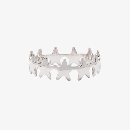 PURA VIDA SEEING STARS BAND RING SILVER
