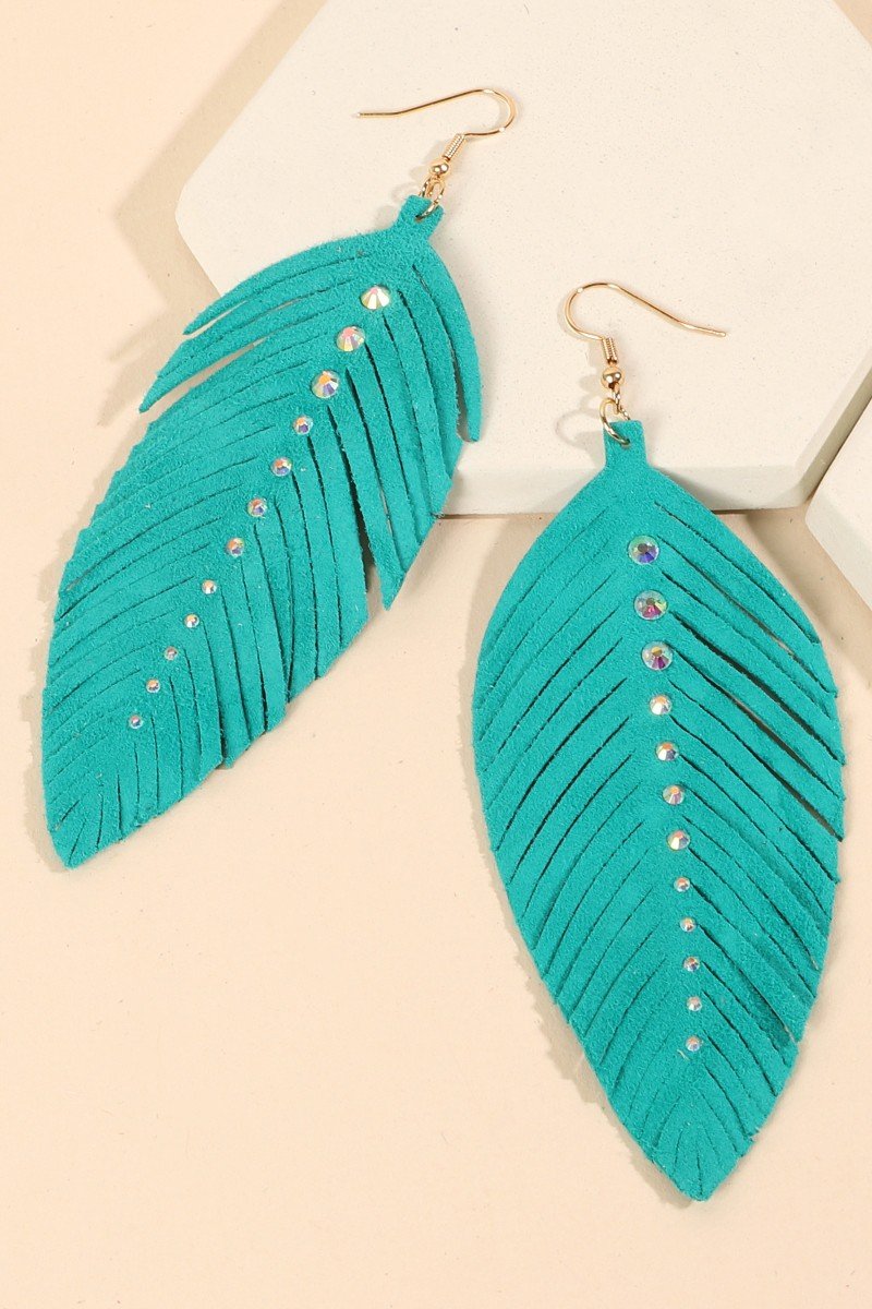 Vibrant Enamel Feather Dangle Pierced Multicolor Earrings - Fabulous! -  Ruby Lane