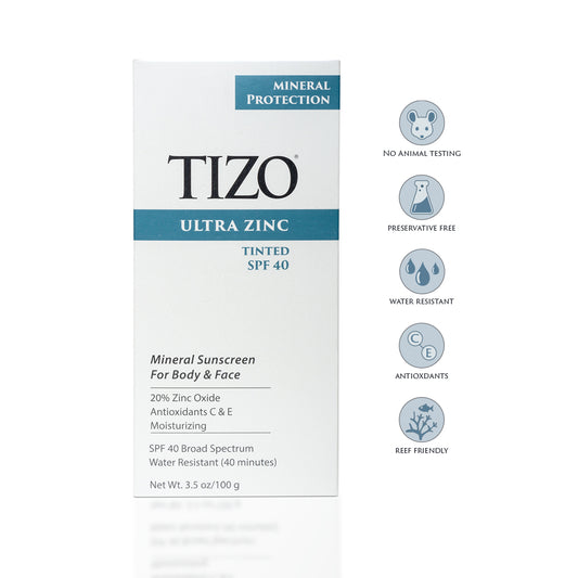 TIZO ULTRA ZINC MINERAL SUNSCREEN FOR FACE & BODY TINTED SPF40