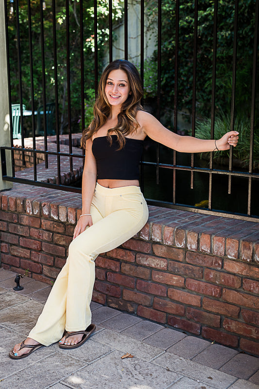 GODDESSWEAR CORDUROY CLASSIC FLARE PANT 886 HIGH WAIST PASTEL ULTRA LITE COLLECTION