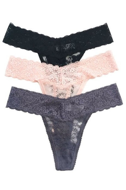 ANEMONE ALL-OVER-LACE THONG