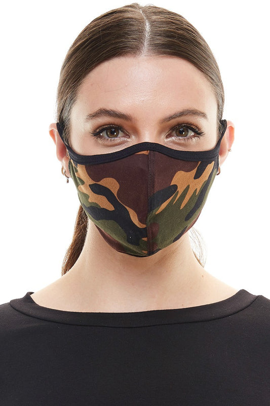 MILEY & MOLLY EAR LOOP FACE MASK- CAMOUFLAGE