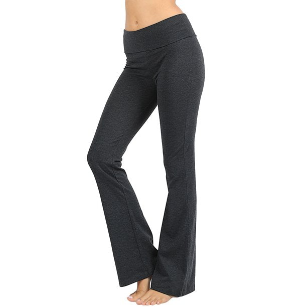 T PARTY BASIC ROLL DOWN  BOOTCUT PANT SOLID COLORS