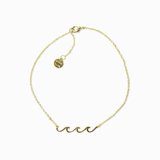 PURA VIDA DELICATE WAVE ANKLET GOLD