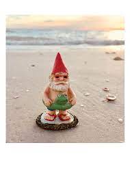 PALM PRESS GREETING CARDS GNOME ON BEACH