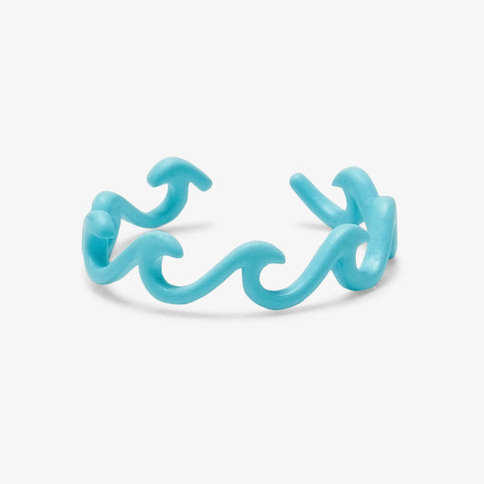 PURA VIDA ENAMEL DELICATE WAVE TOE RING TURQUOISE NEW!