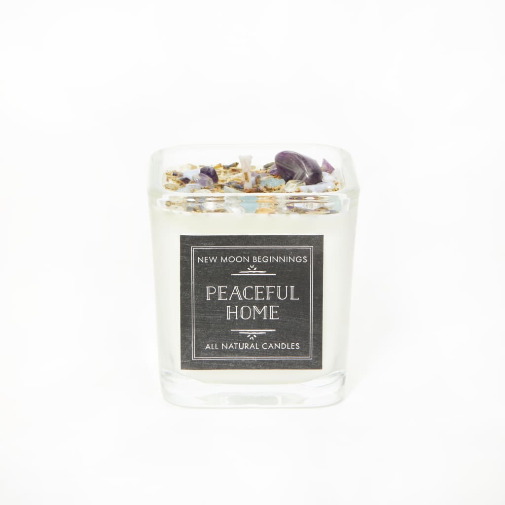 NEW MOON BEGINNINGS CANDLE PEACEFUL HOME 7.5 OZ