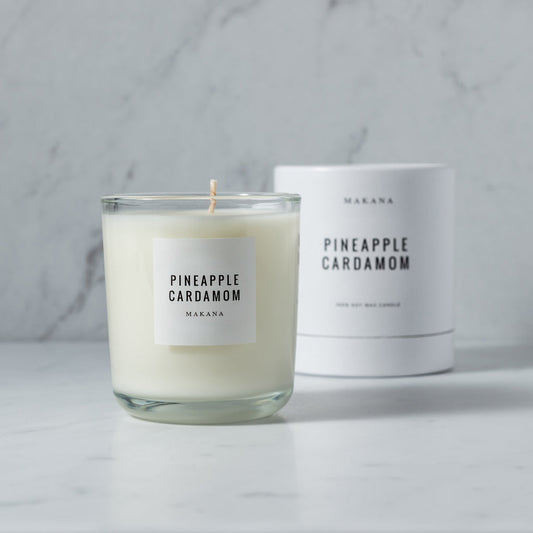 MAKANA CANDLE PINEAPPLE CARDAMOM CANDLE TWO SIZES