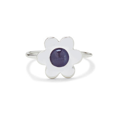 PURA VIDA MOOD FLOWER RING SILVER