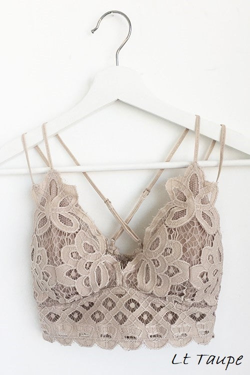 ANEMONE ELISE LACE BRALETTE LIGHT TAUPE
