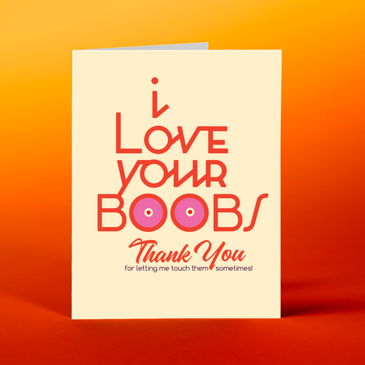 OFFENSIVE AND DELIGHTFUL GREETING CARD LV12BOOBS