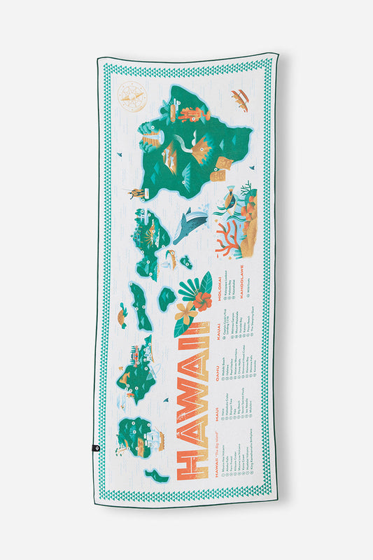 NOMADIX ORIGINAL TOWEL HAWAII MAP