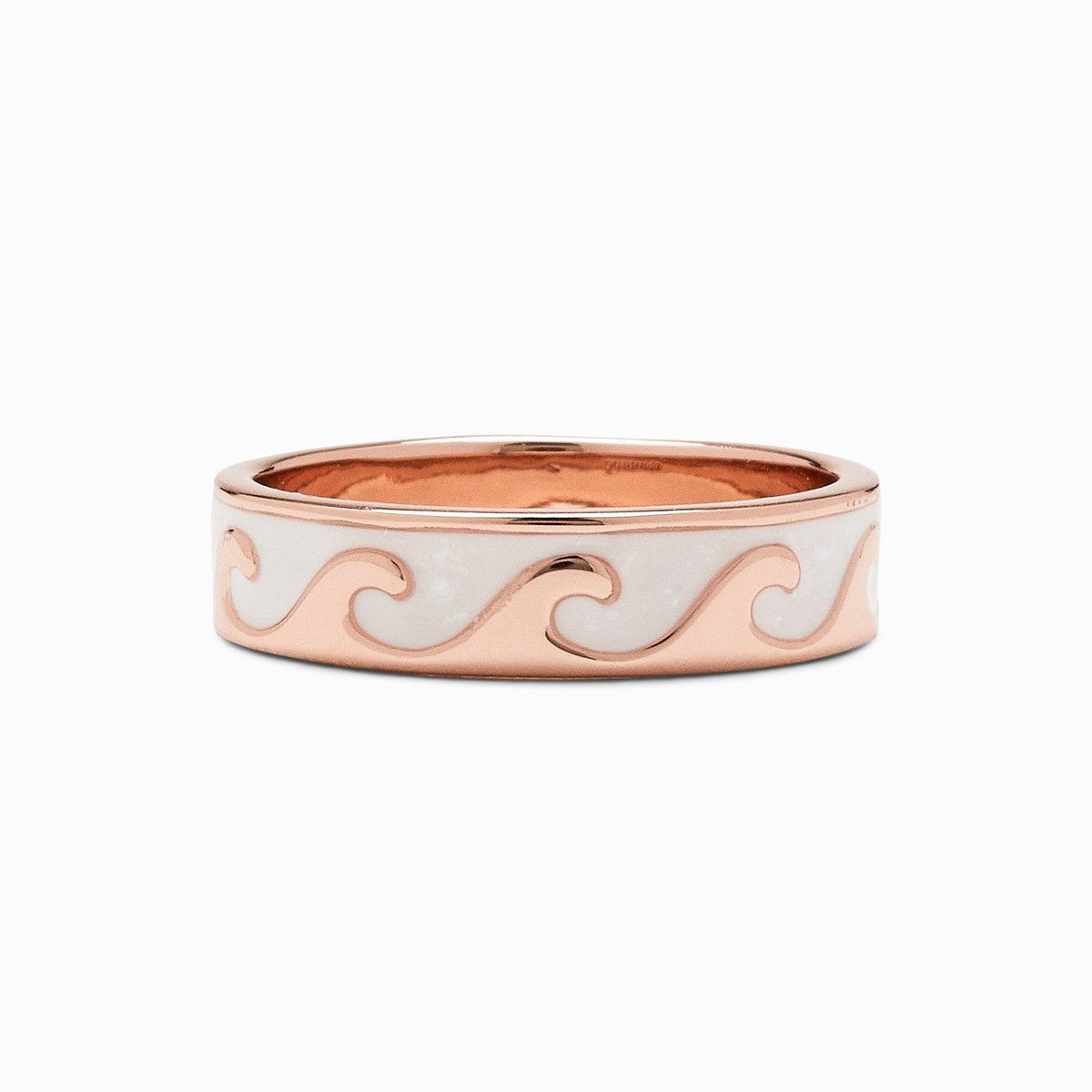 PURA VIDA REVERSIBLE WAVE RING ROSE GOLD