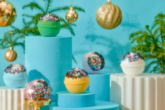 BATH BOMBS ASSORTED HOLIDAY BATH BOMBS MERRY AND BRIGHT