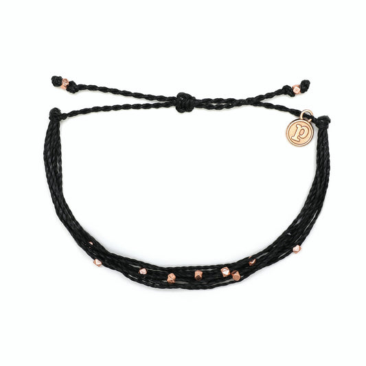 PURA VIDA GOLD MALIBU BRACELET BLACK